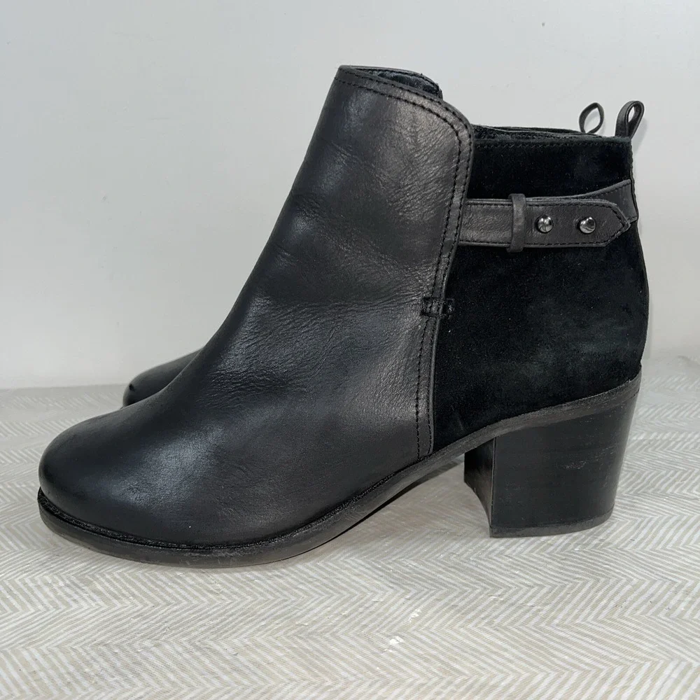 Sperry Women's Ambrose Ankle Boots Size 9.5 M Black‎ Suede Leather STS90524